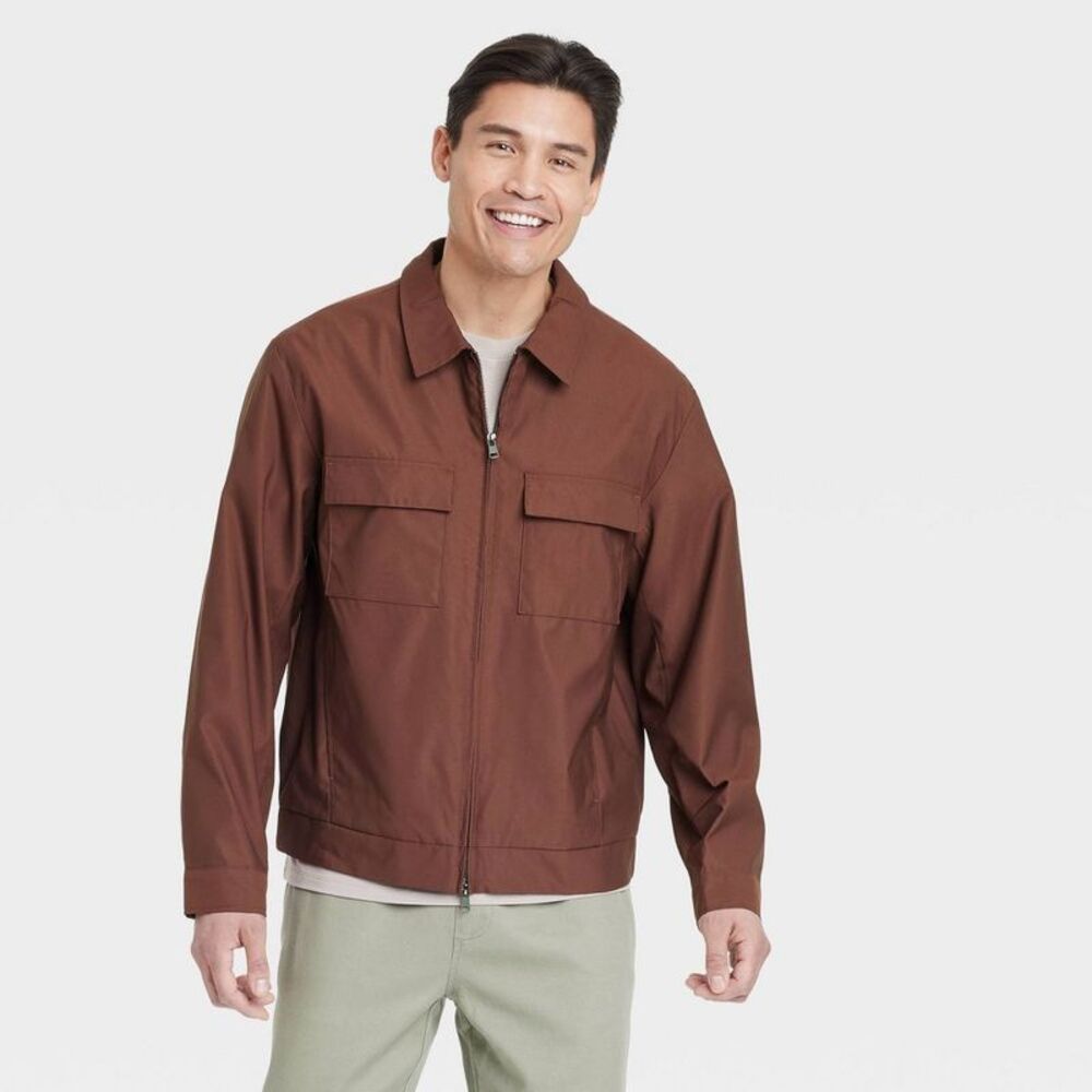 Men's Utility Jacket - Goodfellow & Co Brown XL